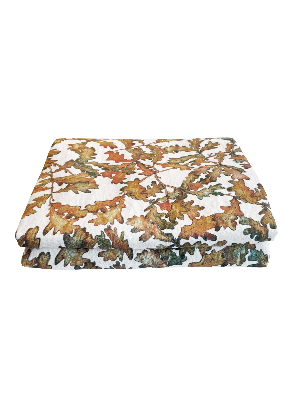 Autumn Leaves Oak Linen Table Cloth