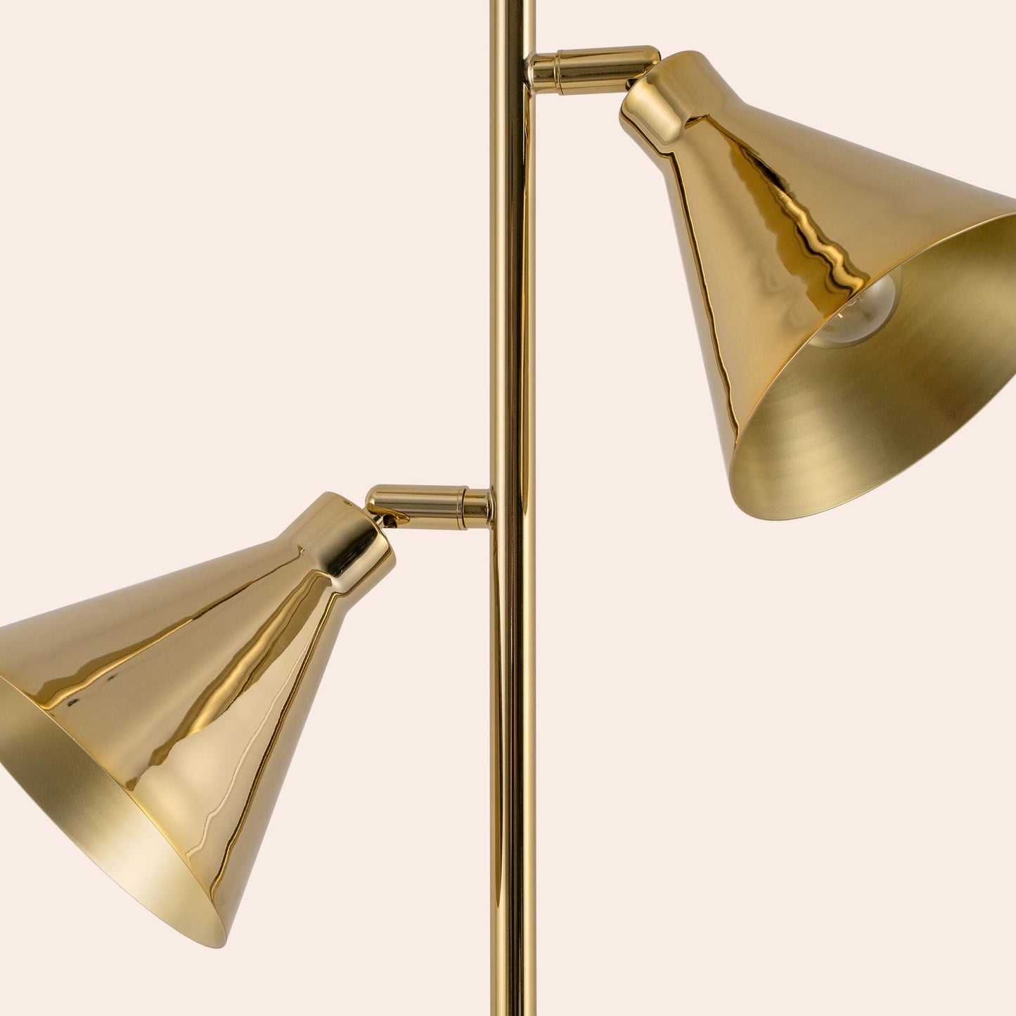 Brass cone floor lamp