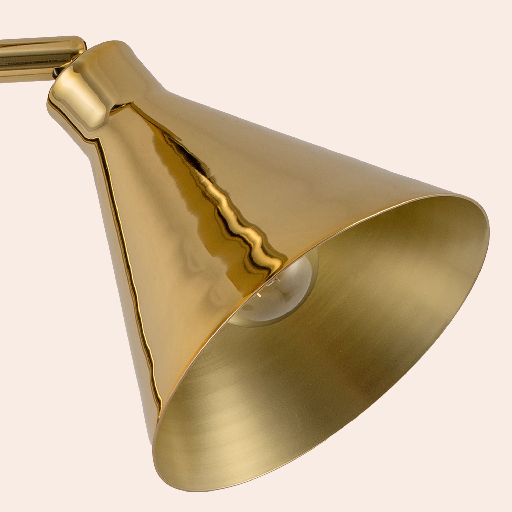 Brass cone floor lamp