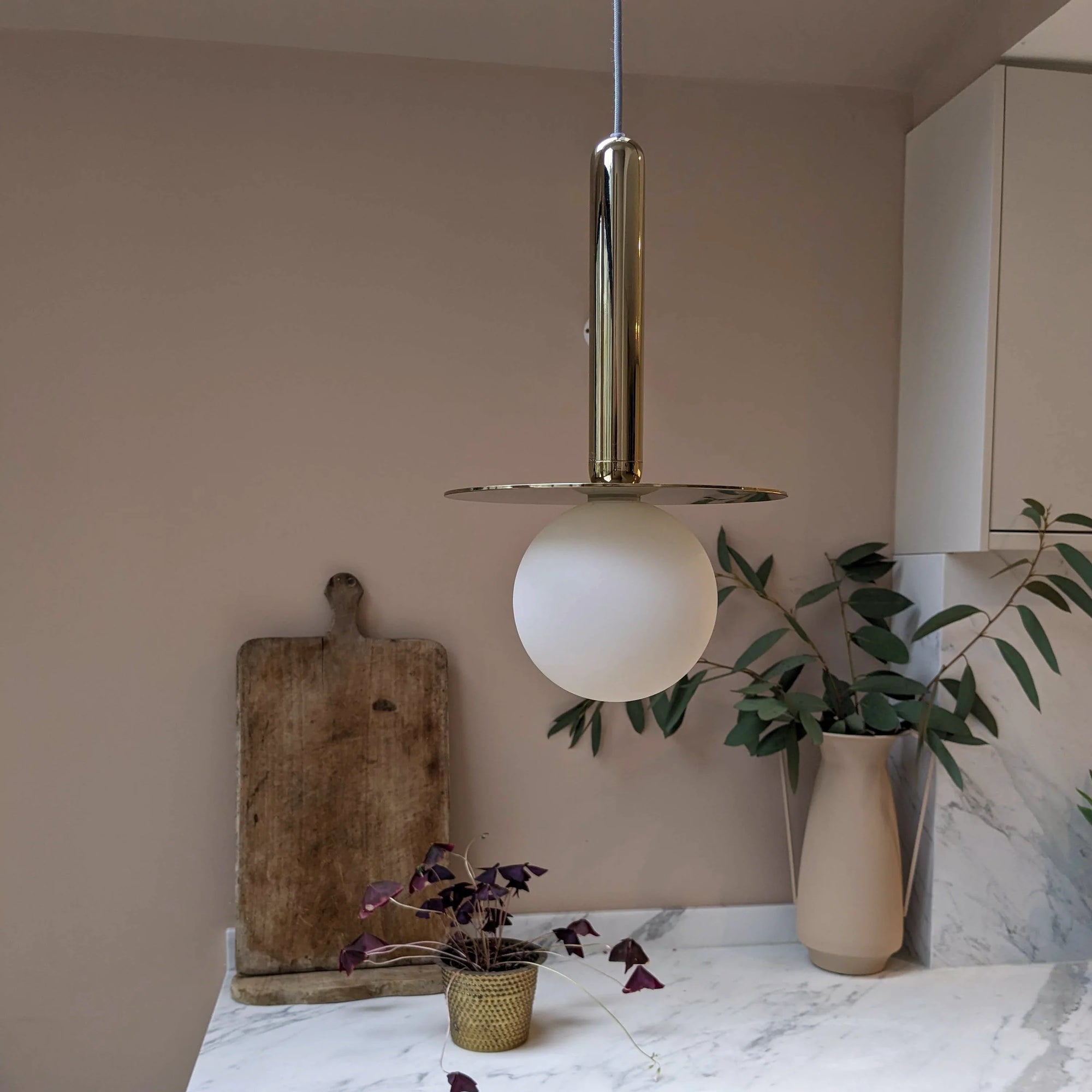 Brass Plate Pendant Ceiling Light