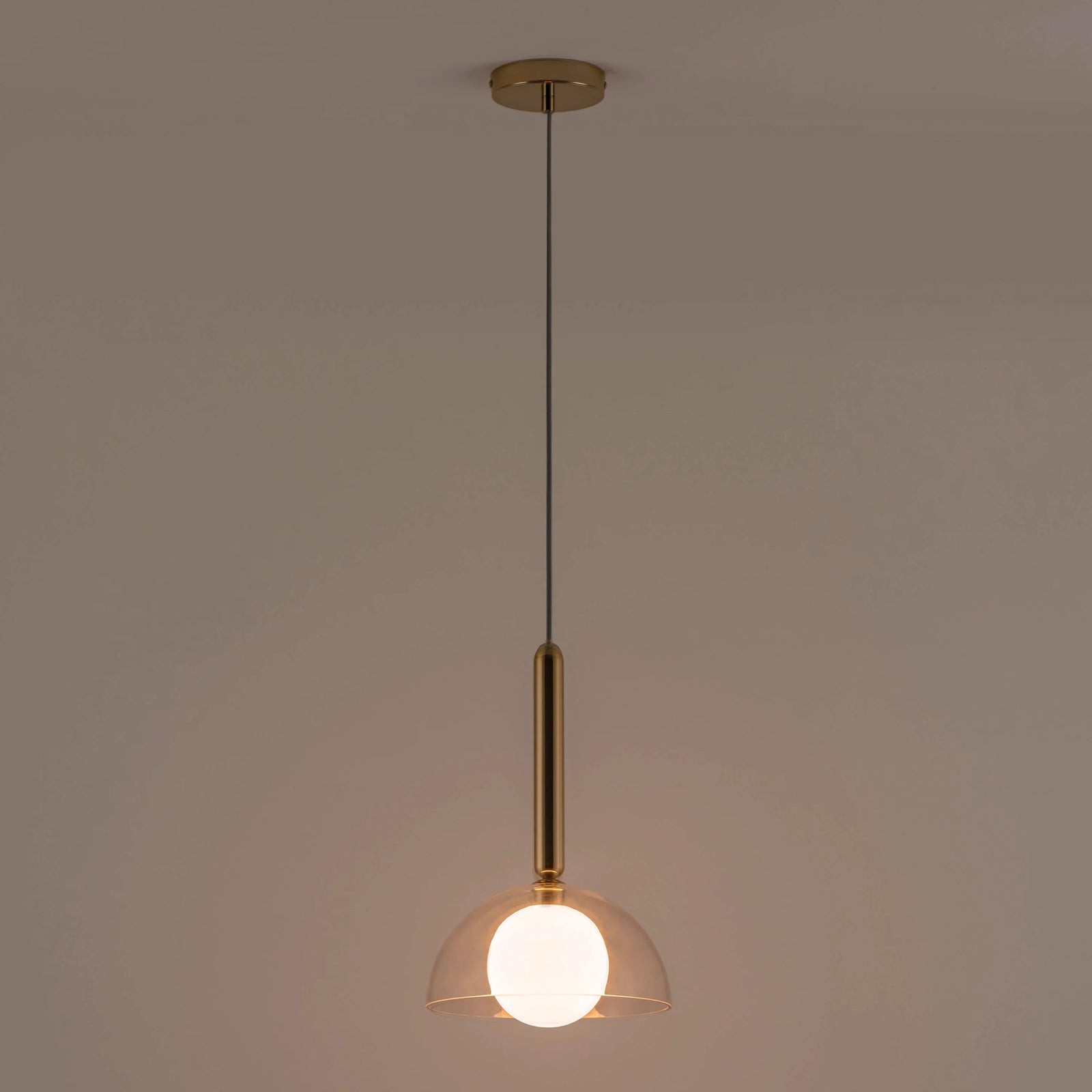Clear glass dome ceiling light