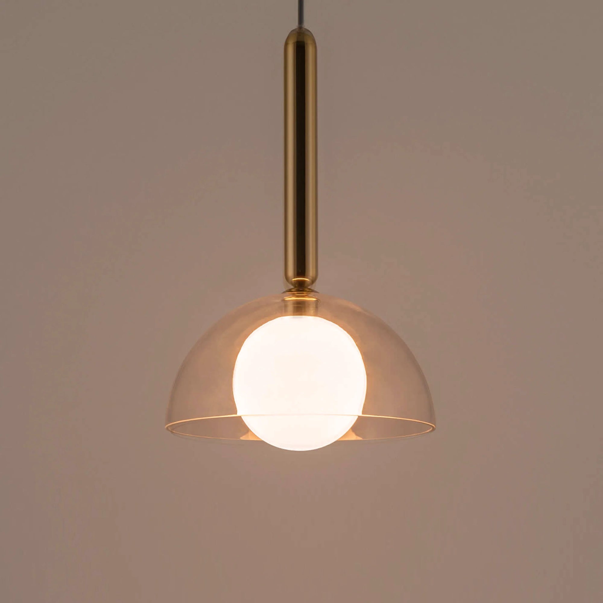 Clear glass dome ceiling light