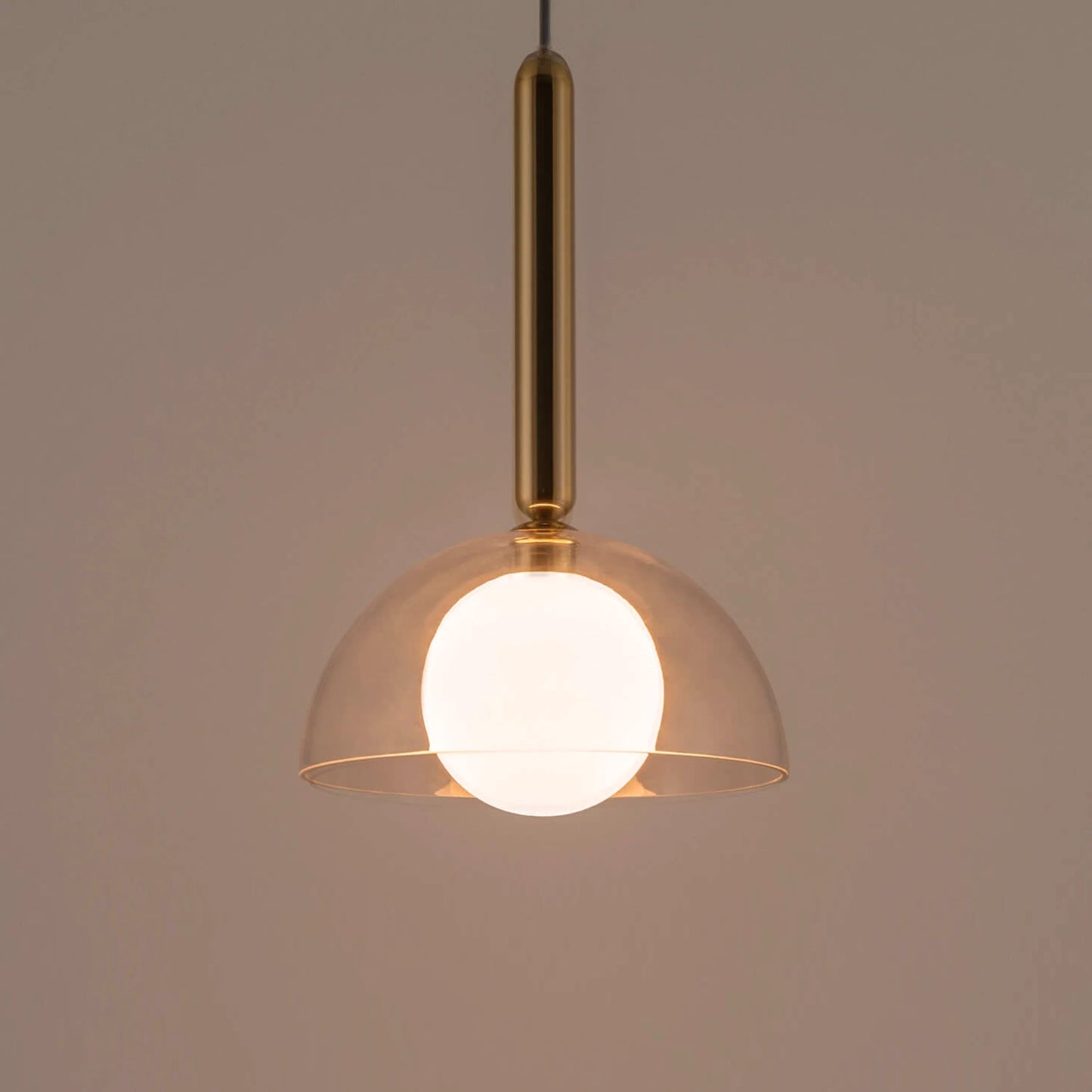 Clear glass dome ceiling light