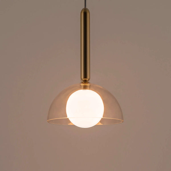 Clear glass dome ceiling light