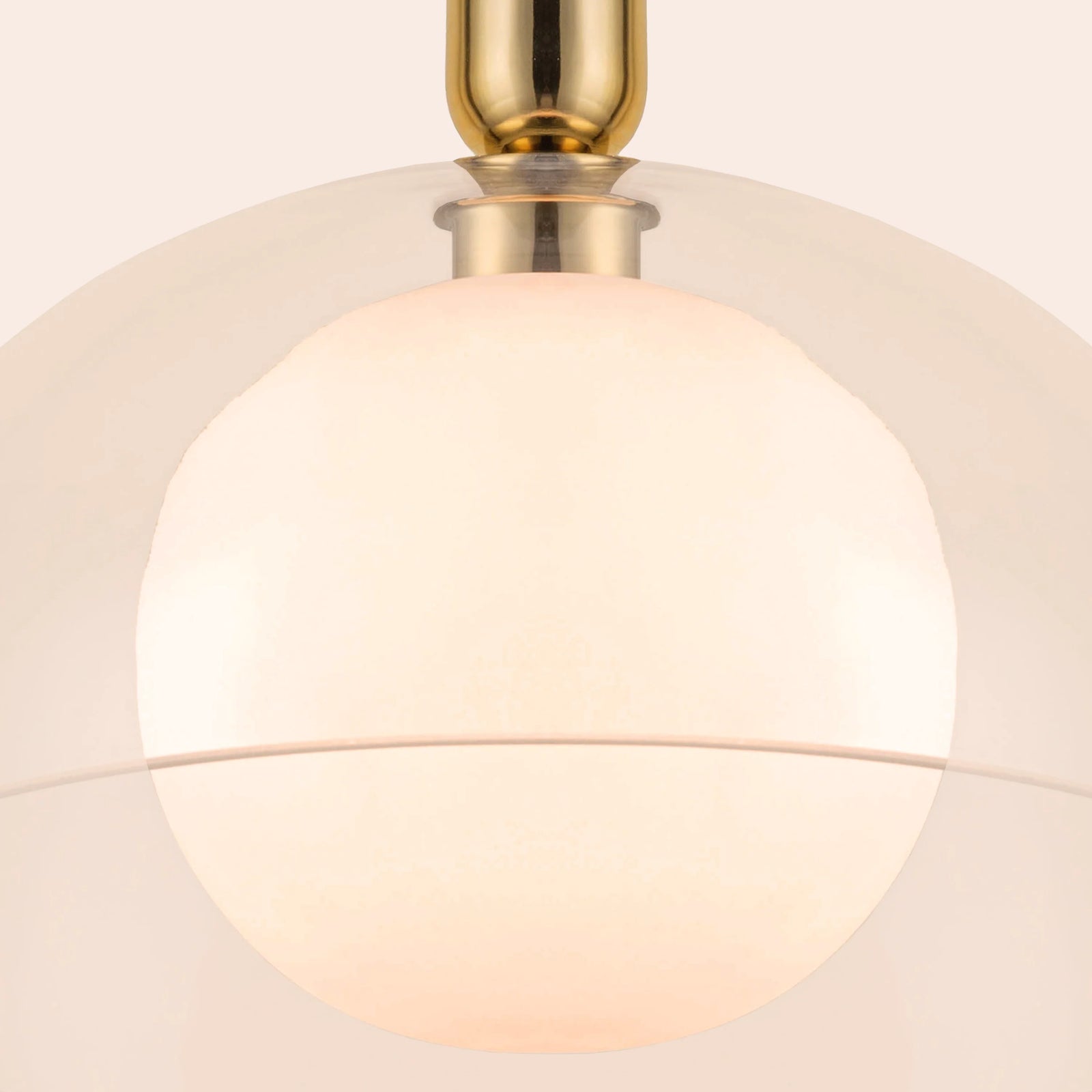 Clear glass dome ceiling light