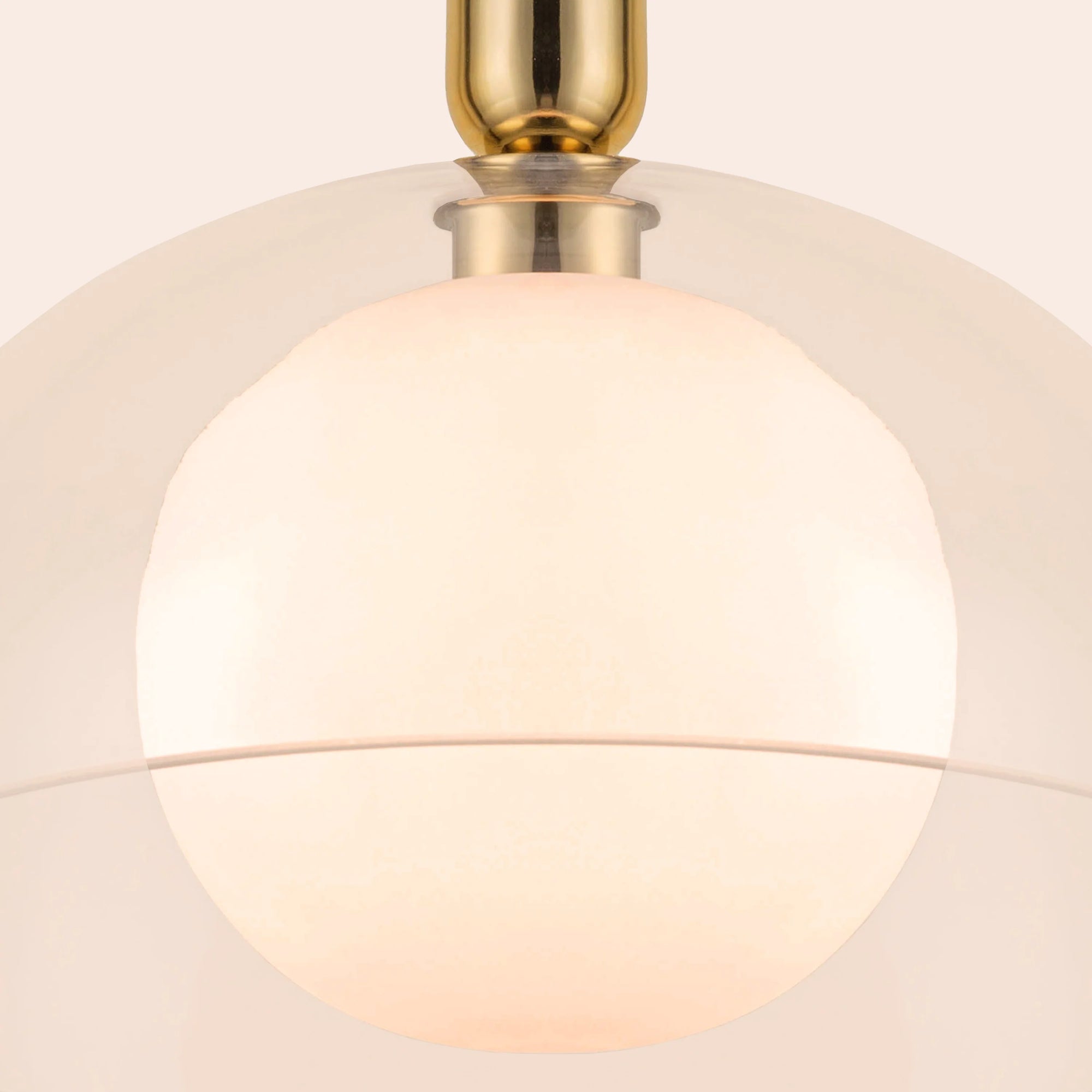 Clear glass dome ceiling light