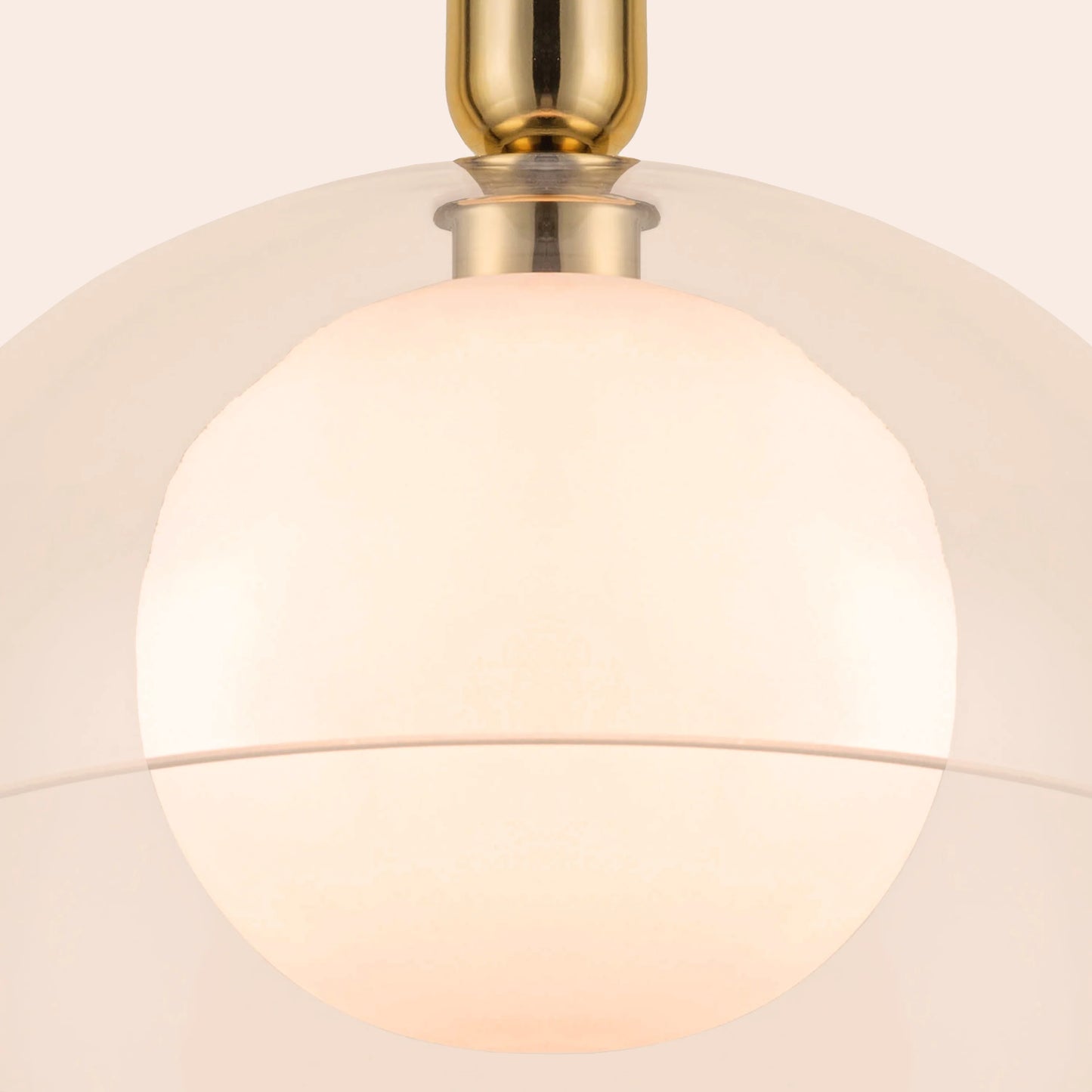 Clear glass dome ceiling light