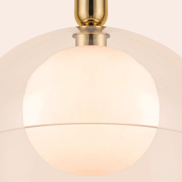 Clear glass dome ceiling light