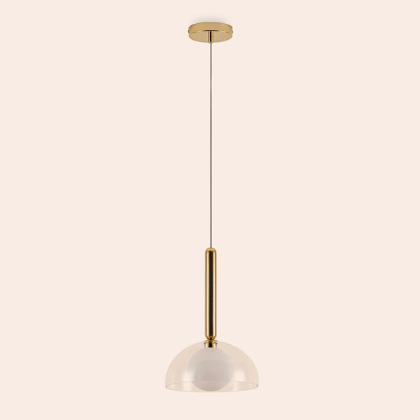 Clear glass dome ceiling light