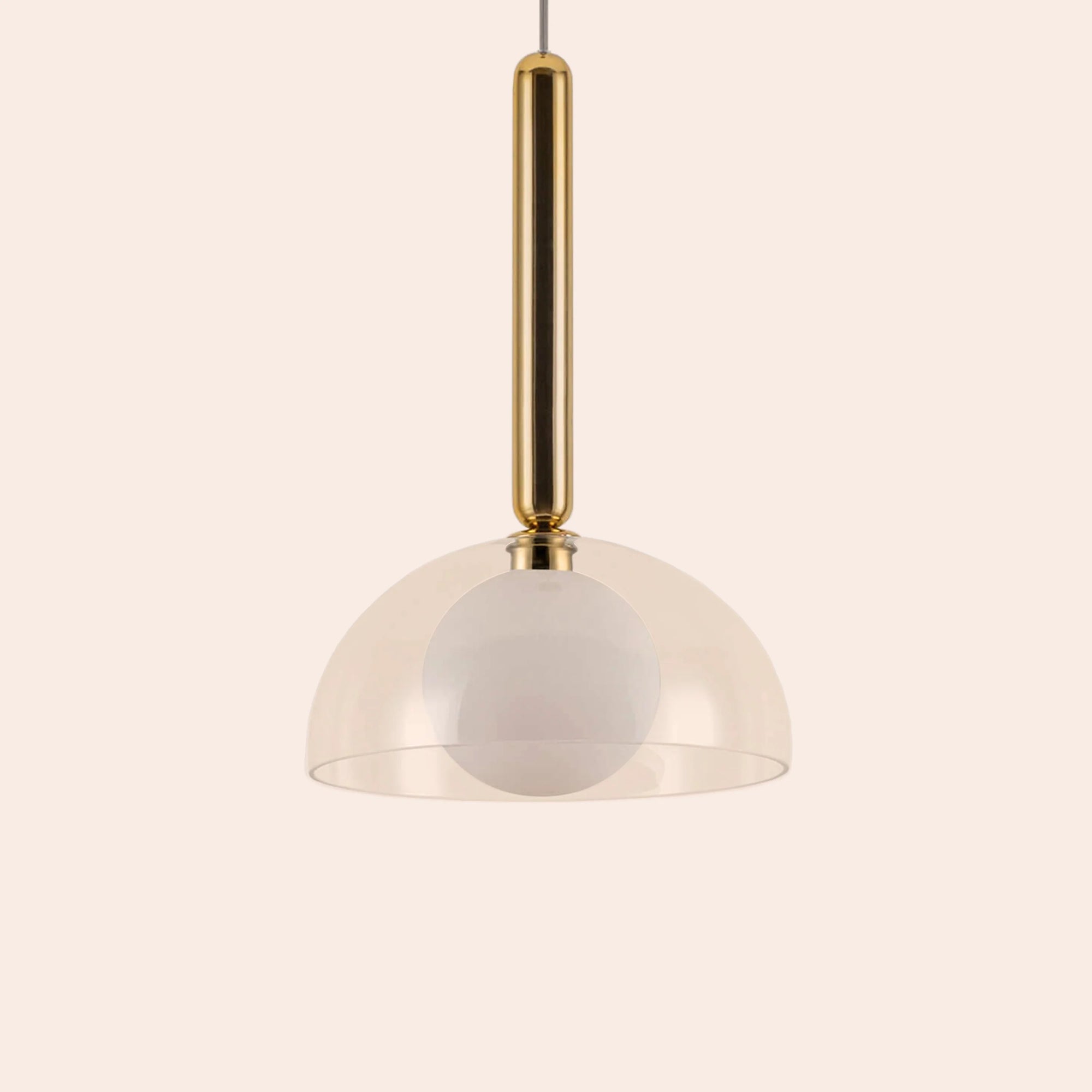 Clear glass dome ceiling light