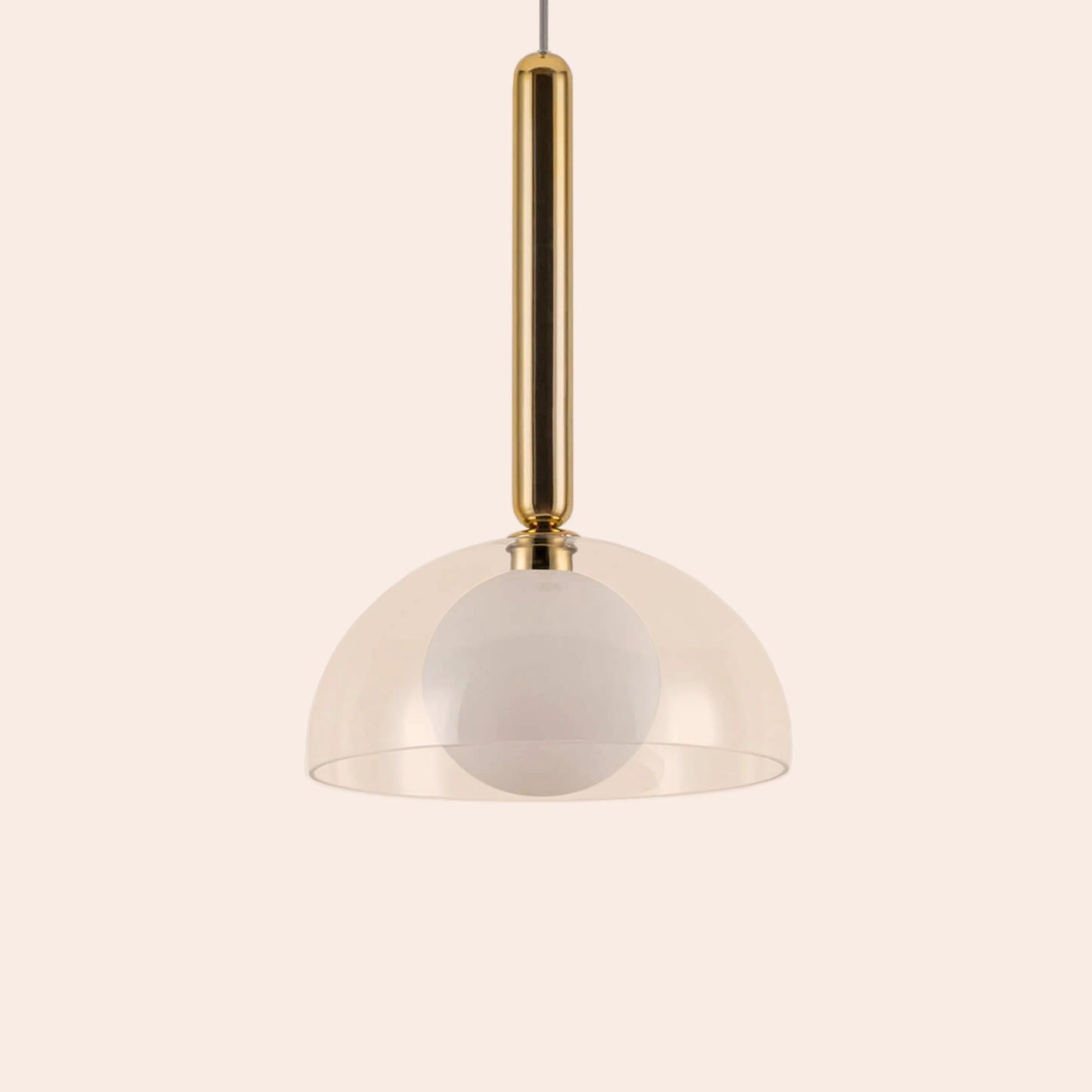 Clear glass dome ceiling light