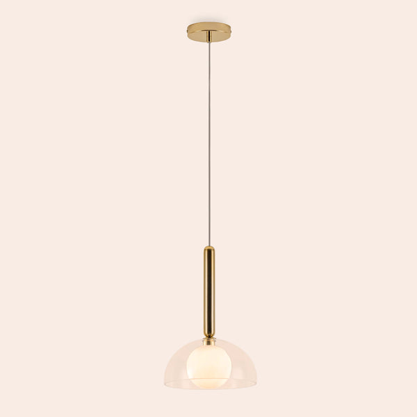 Clear glass dome ceiling light