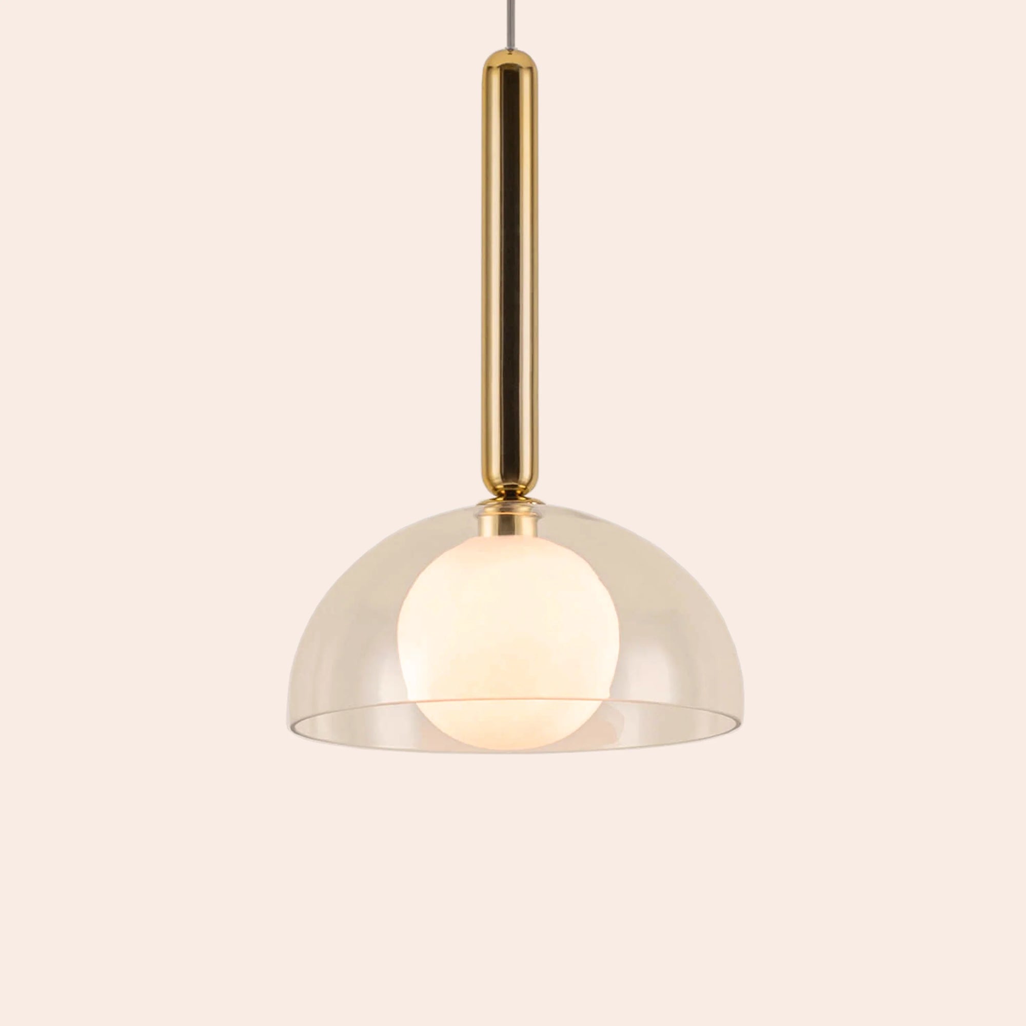 Clear glass dome ceiling light