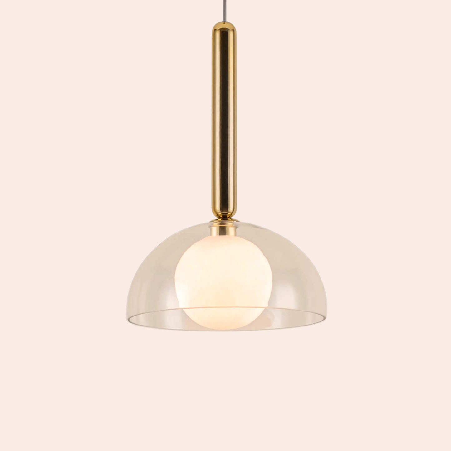 Clear glass dome ceiling light
