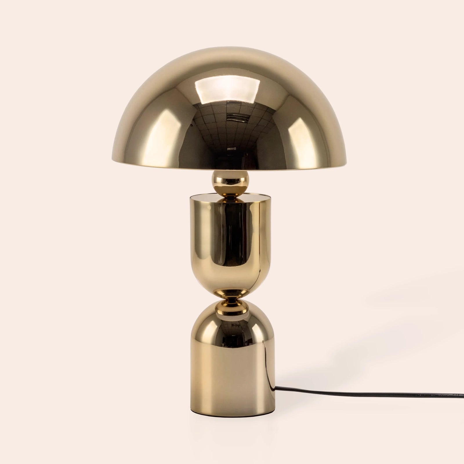 Brass mushroom dome table lamp