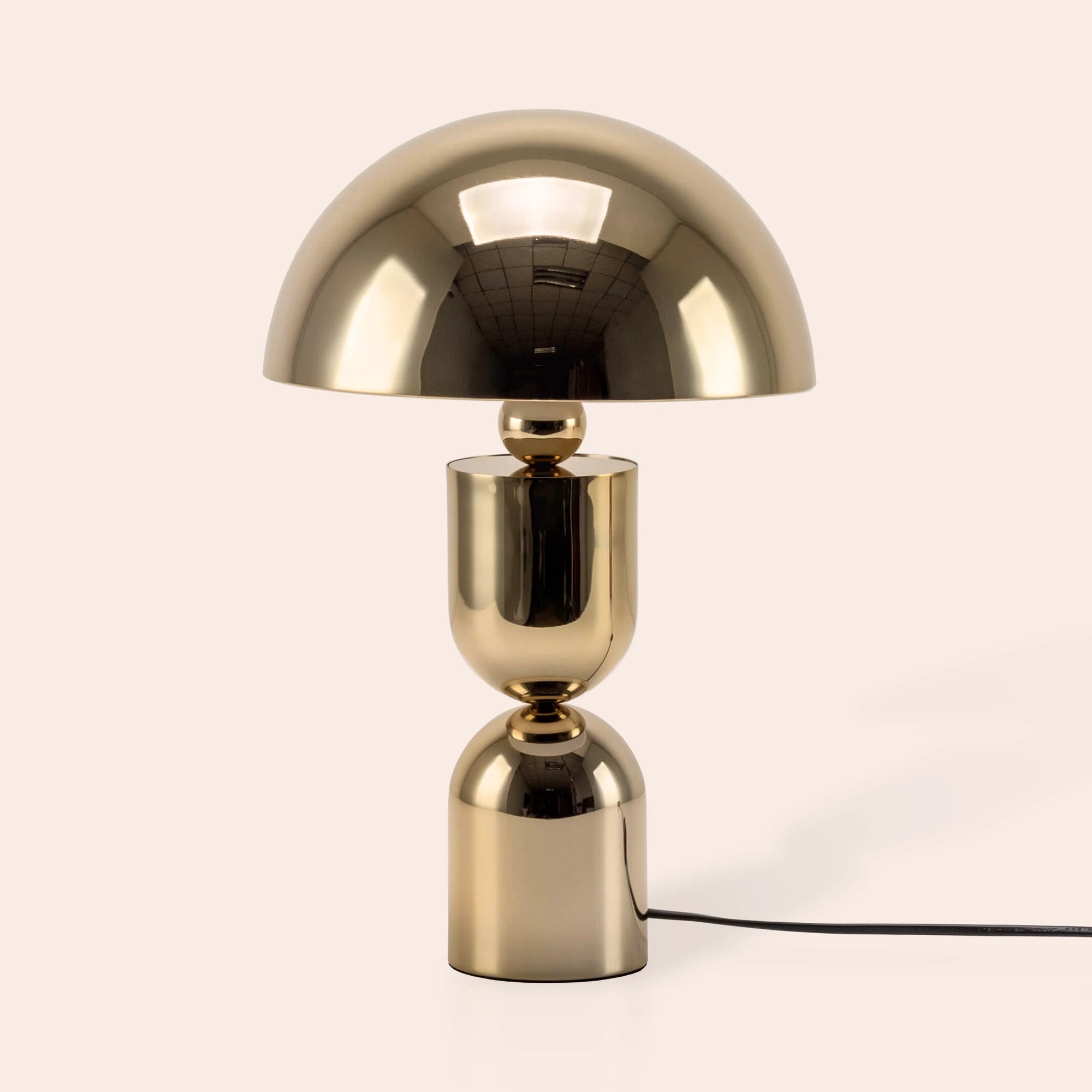 Brass mushroom dome table lamp