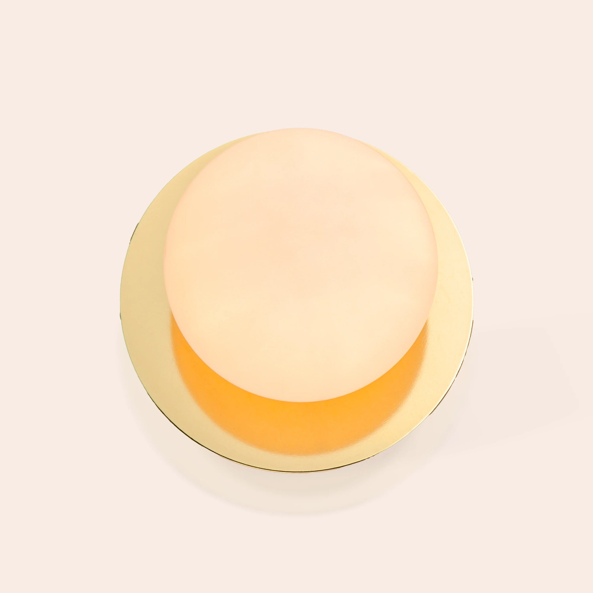 Brass opal disk rechargeable table lamp