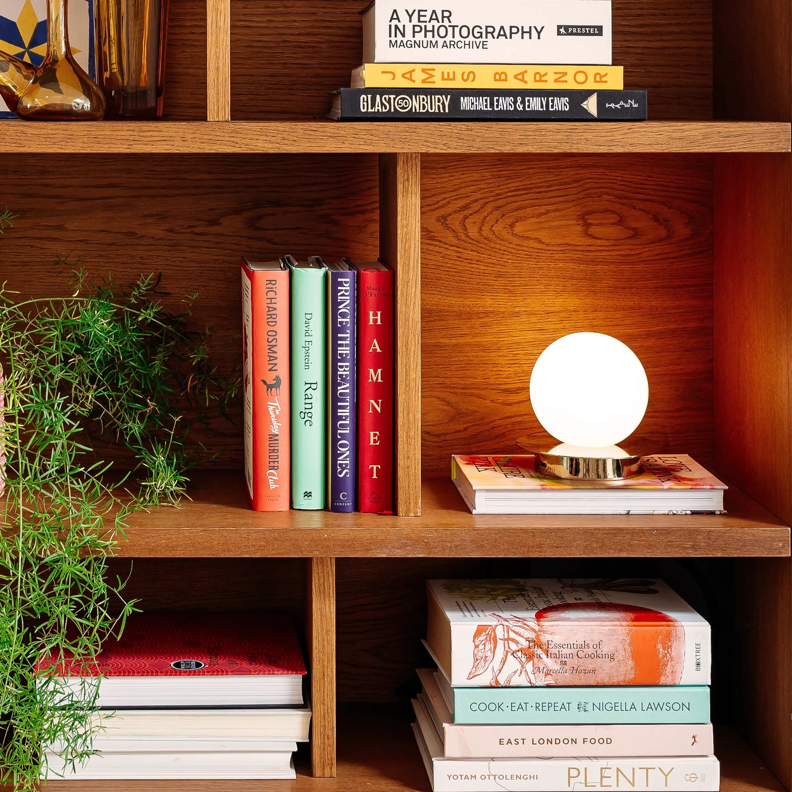 Brass opal disk rechargeable table lamp