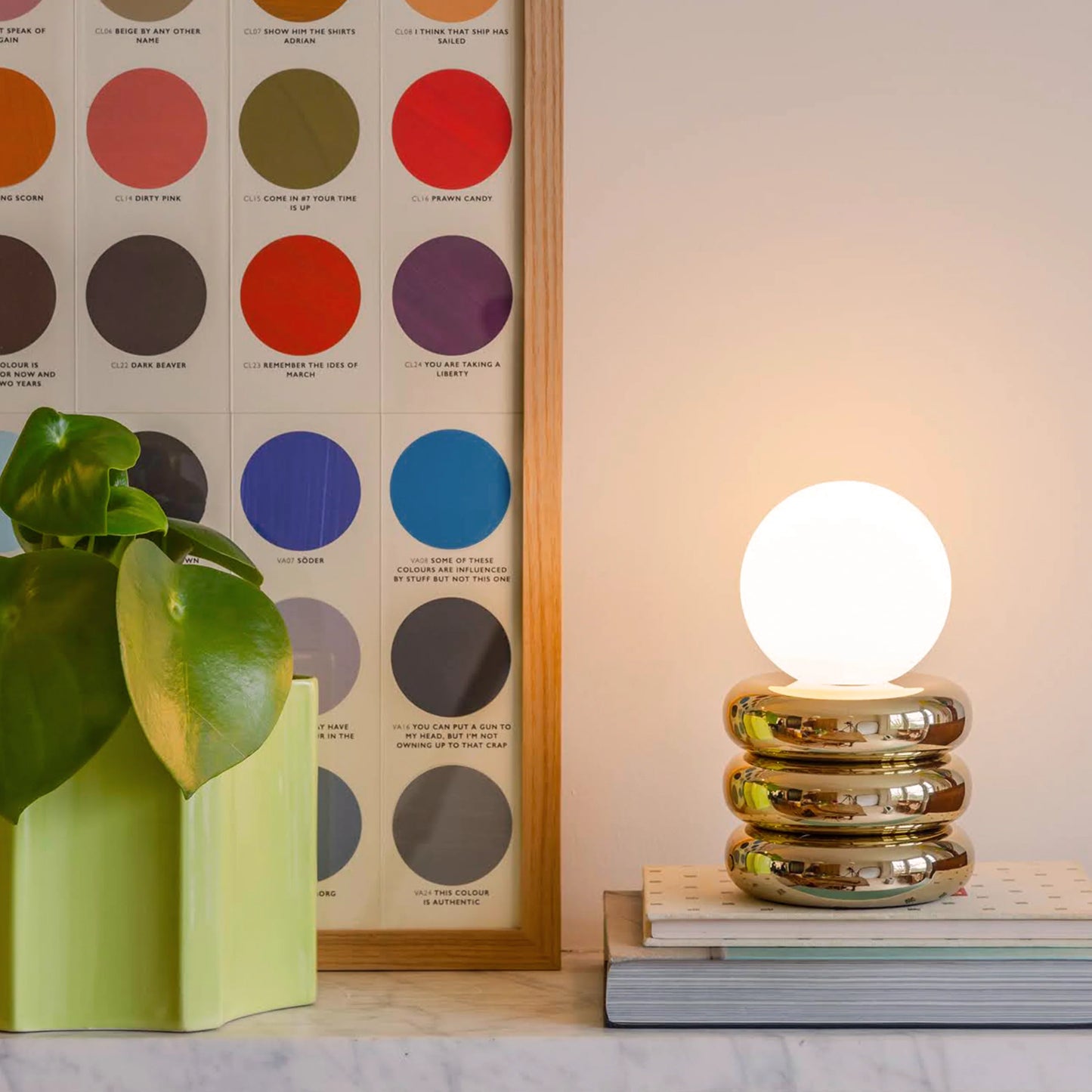 Brass rechargeable table lamp