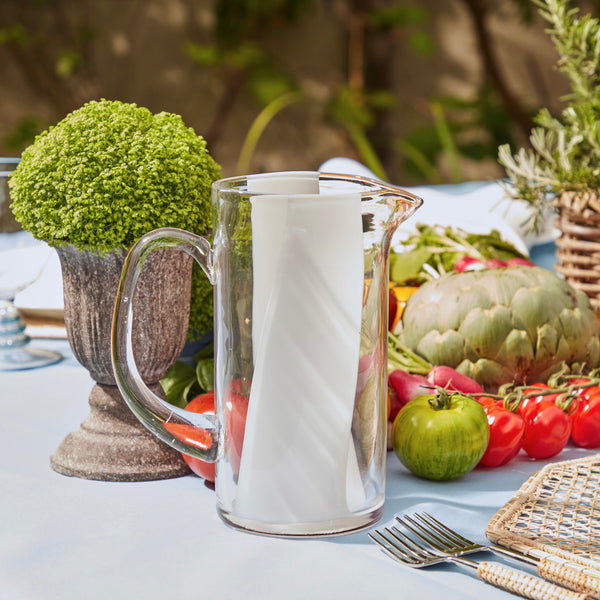 White Brushed Water Jug