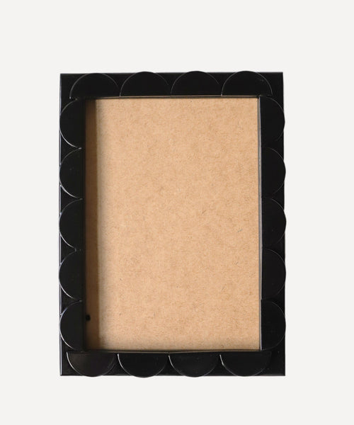 Black Lacquered Scallop Frame