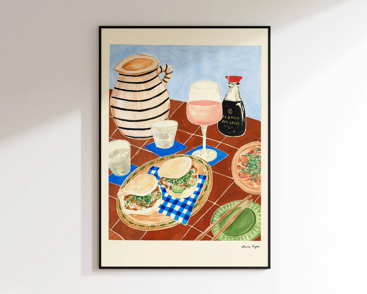 Bao and a Rosé' Print