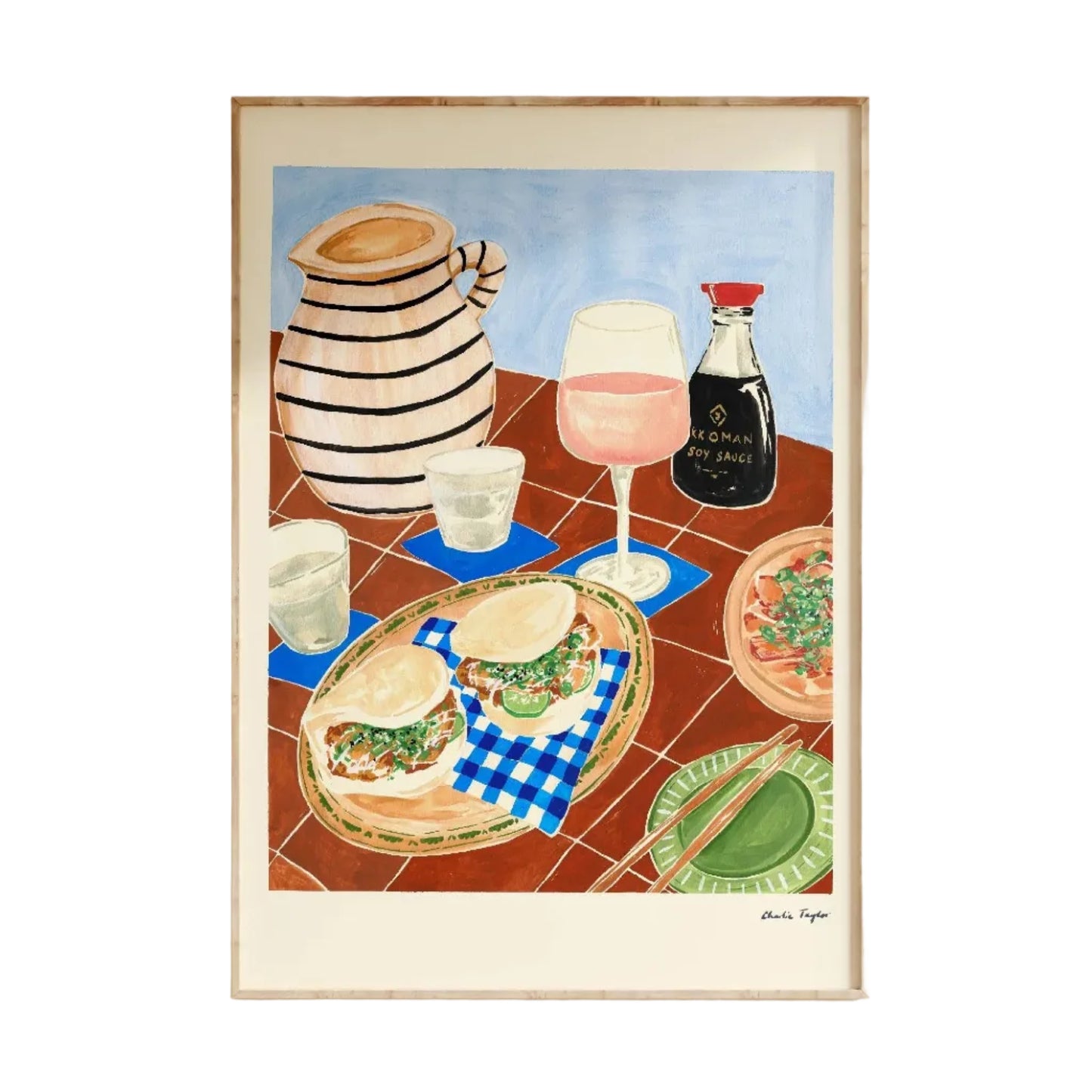 Bao and a Rosé' Print