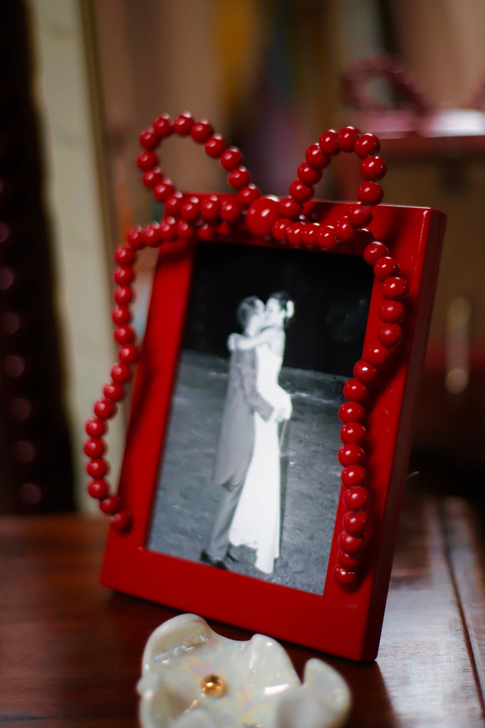 Beaded Bow Frame