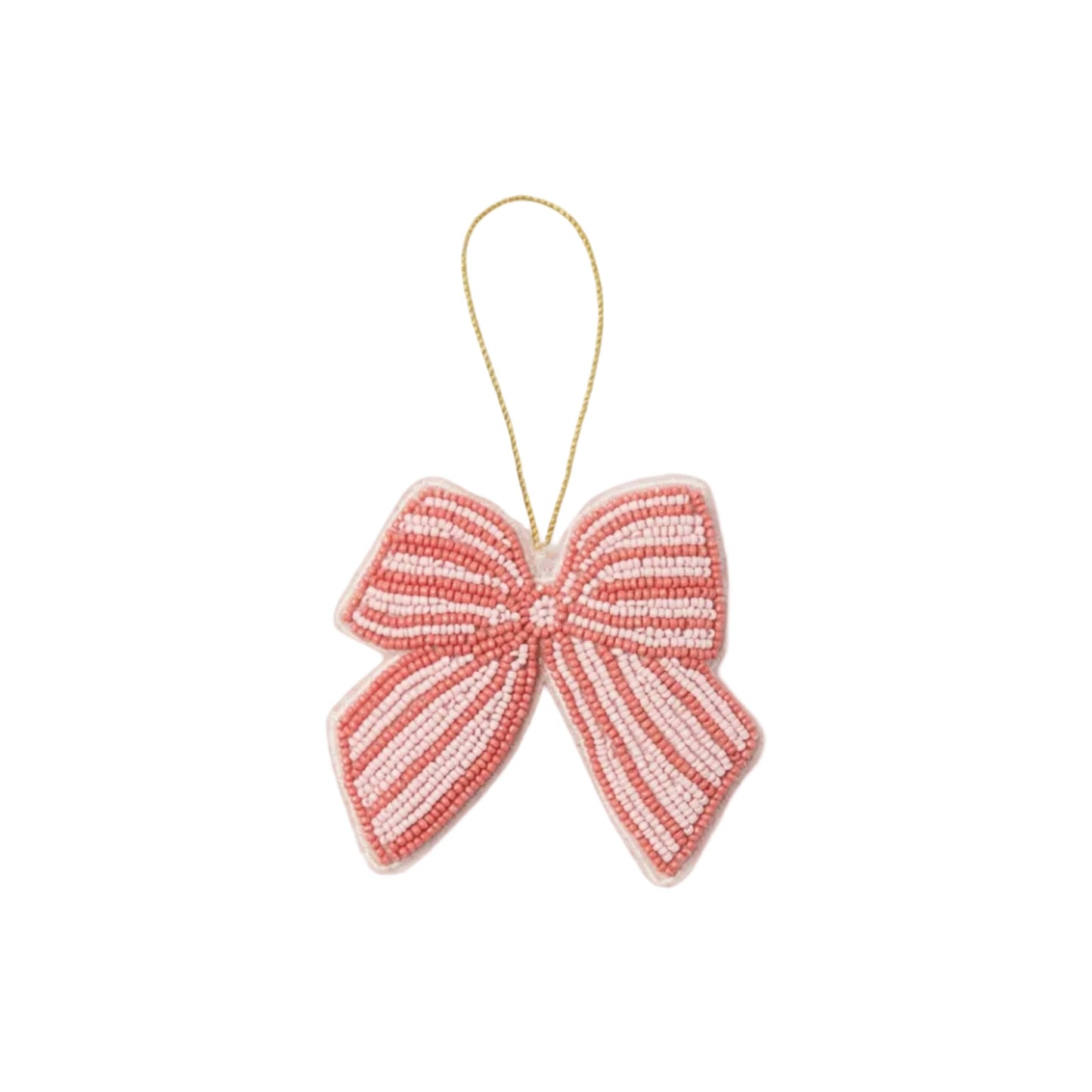Bow Rose Beaded Christmas Decoration