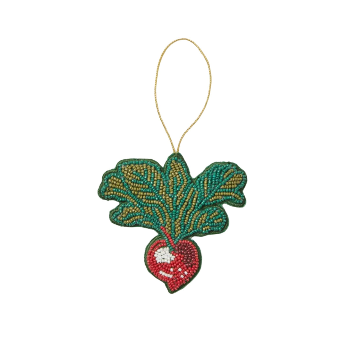 Radish Red Beaded Christmas Decoration