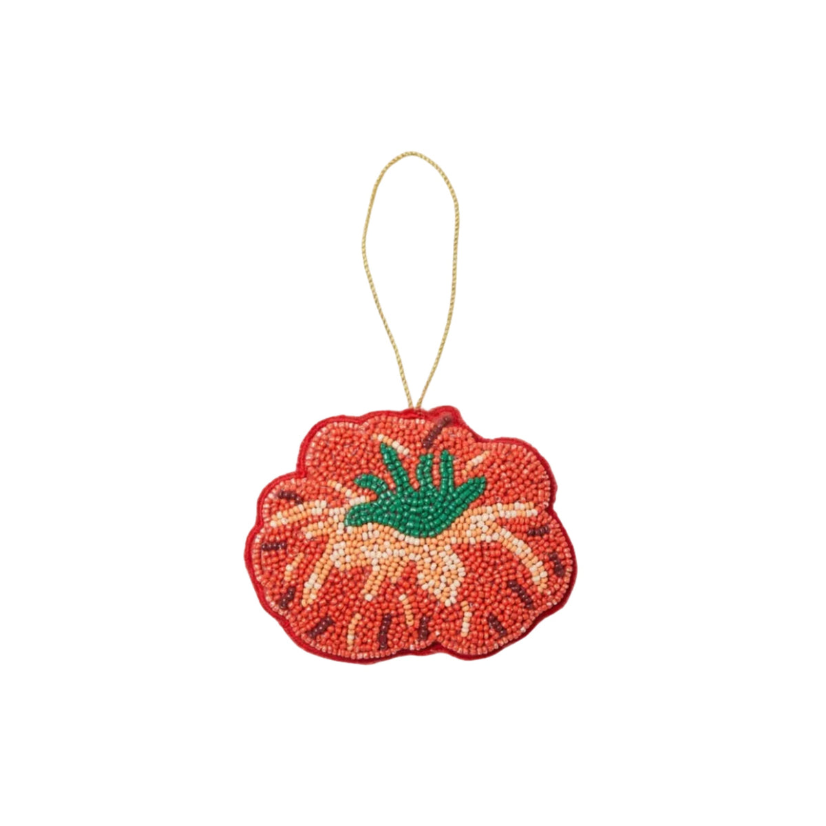 Heirloom Tomato Beaded Christmas Decoration