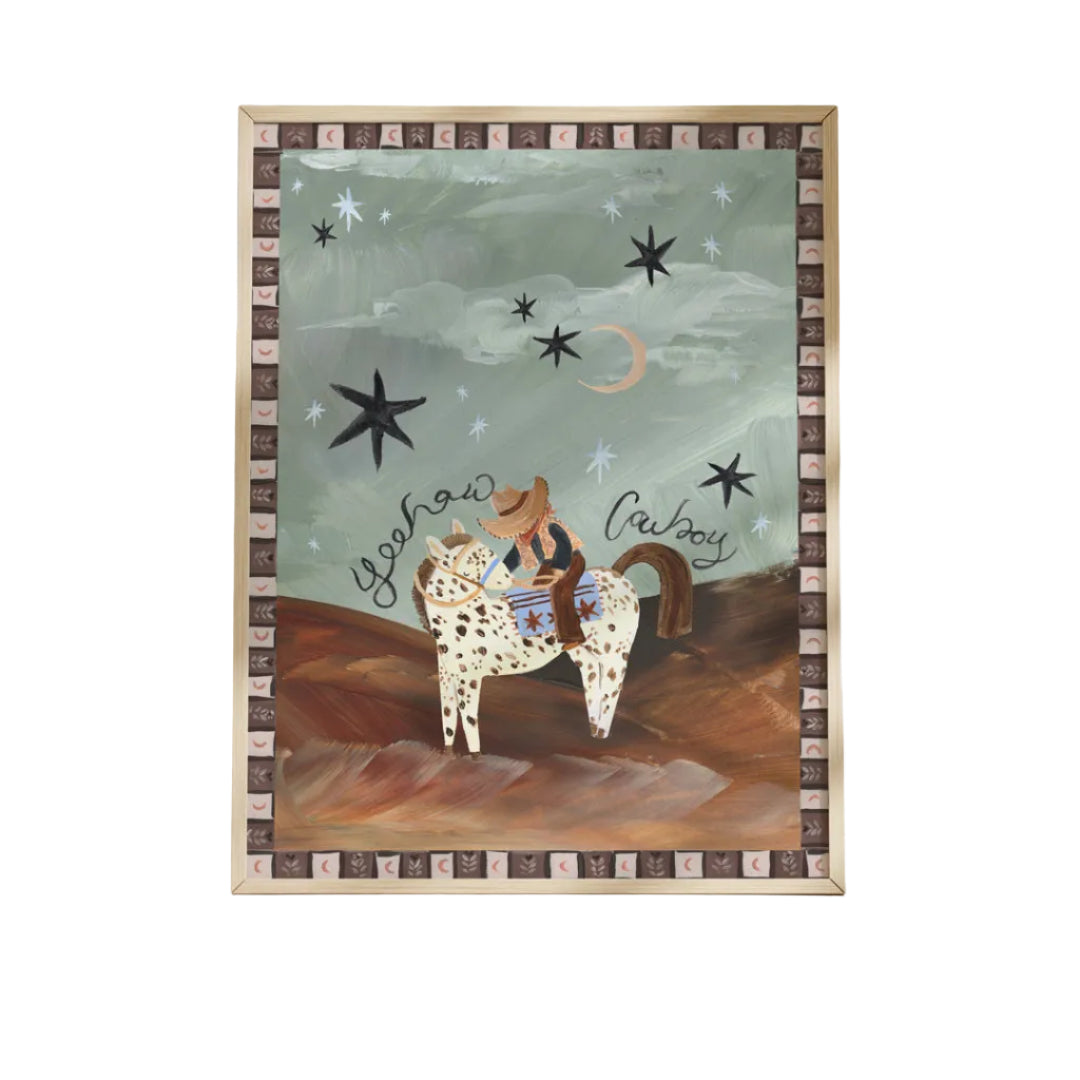 Desert Cowboy Art Print