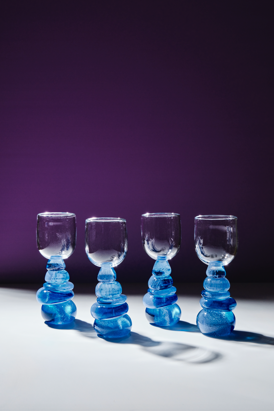 Blue I Am Wine Glass