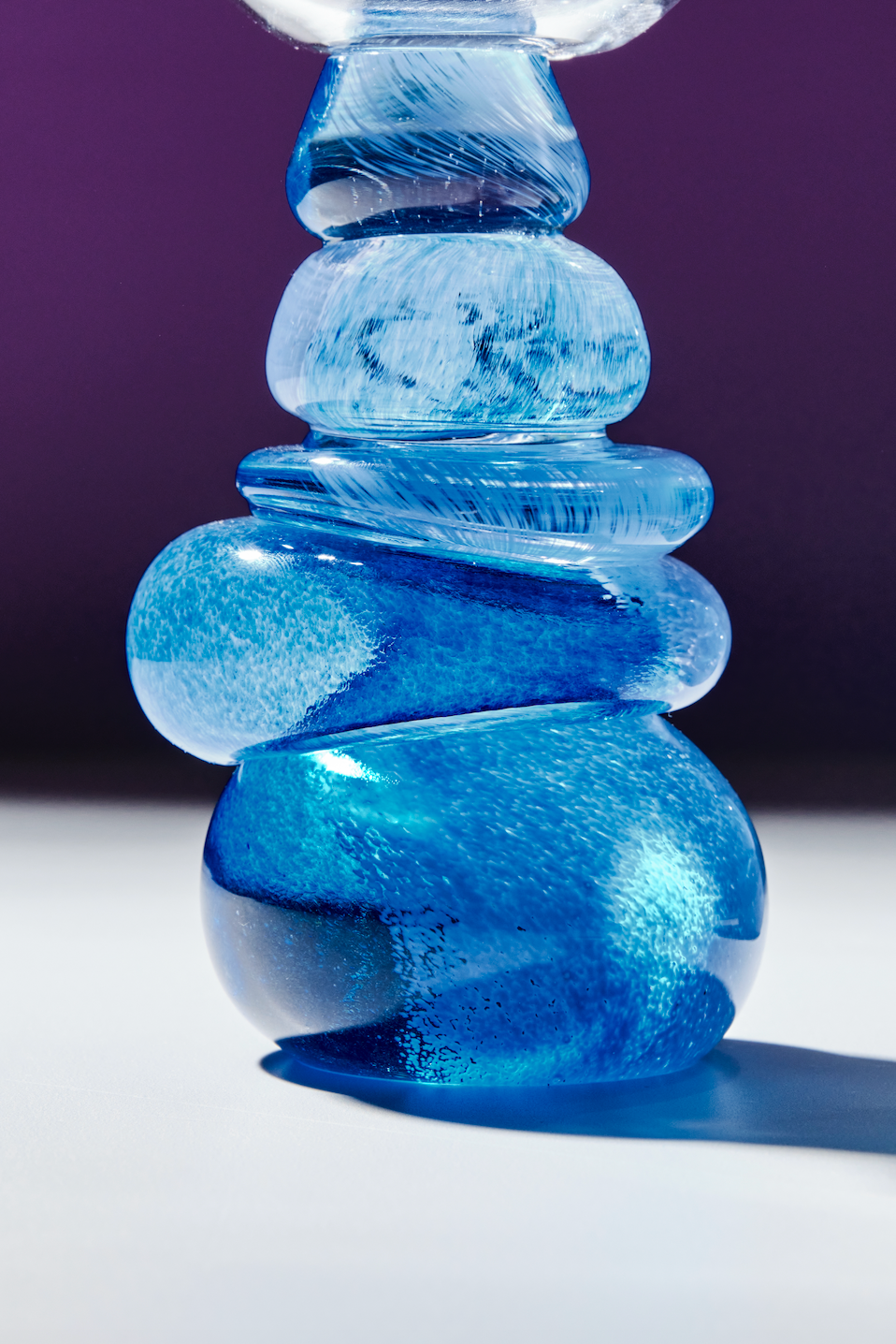 Blue I Am Wine Glass