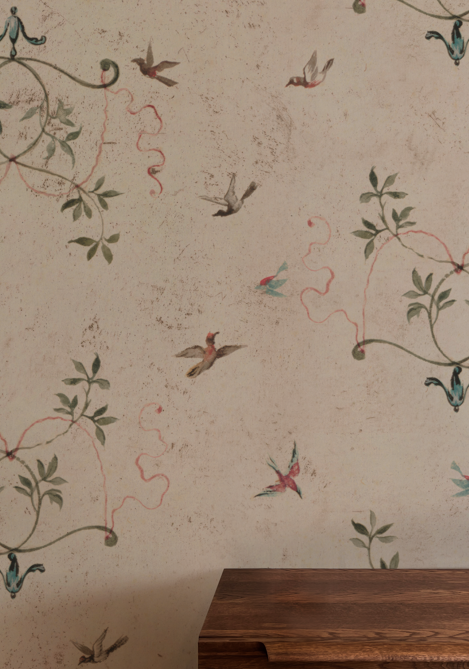 Birds at Play Wallpaper