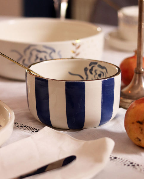 Royal Blue Stripe Bowl
