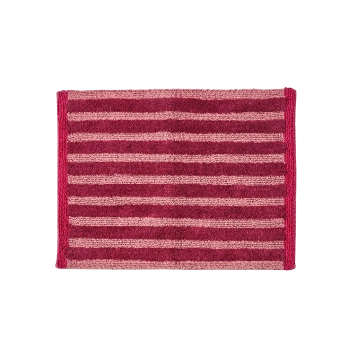 Stripe Burgundy Bath Mat