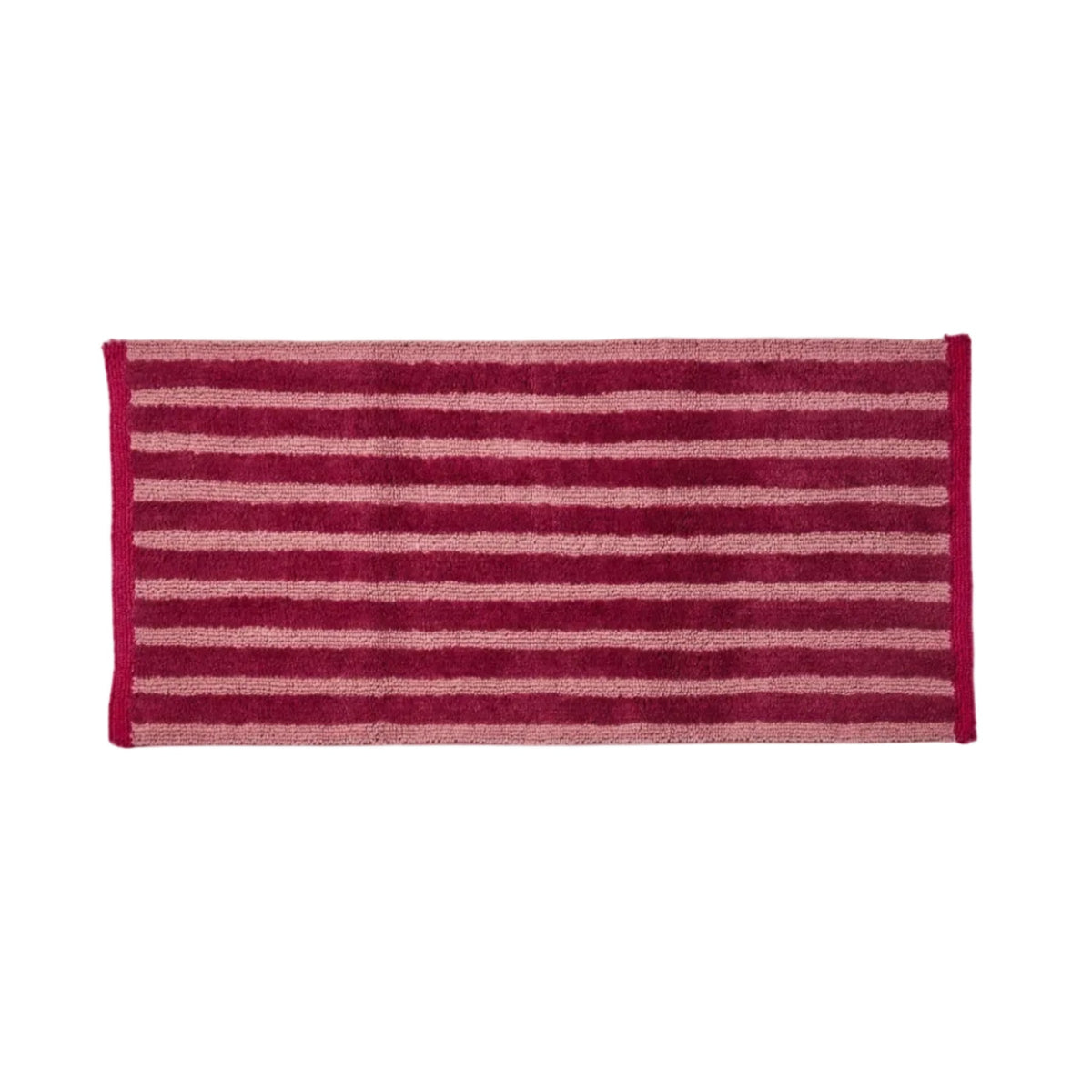 Stripe Burgundy Long Bath Mat