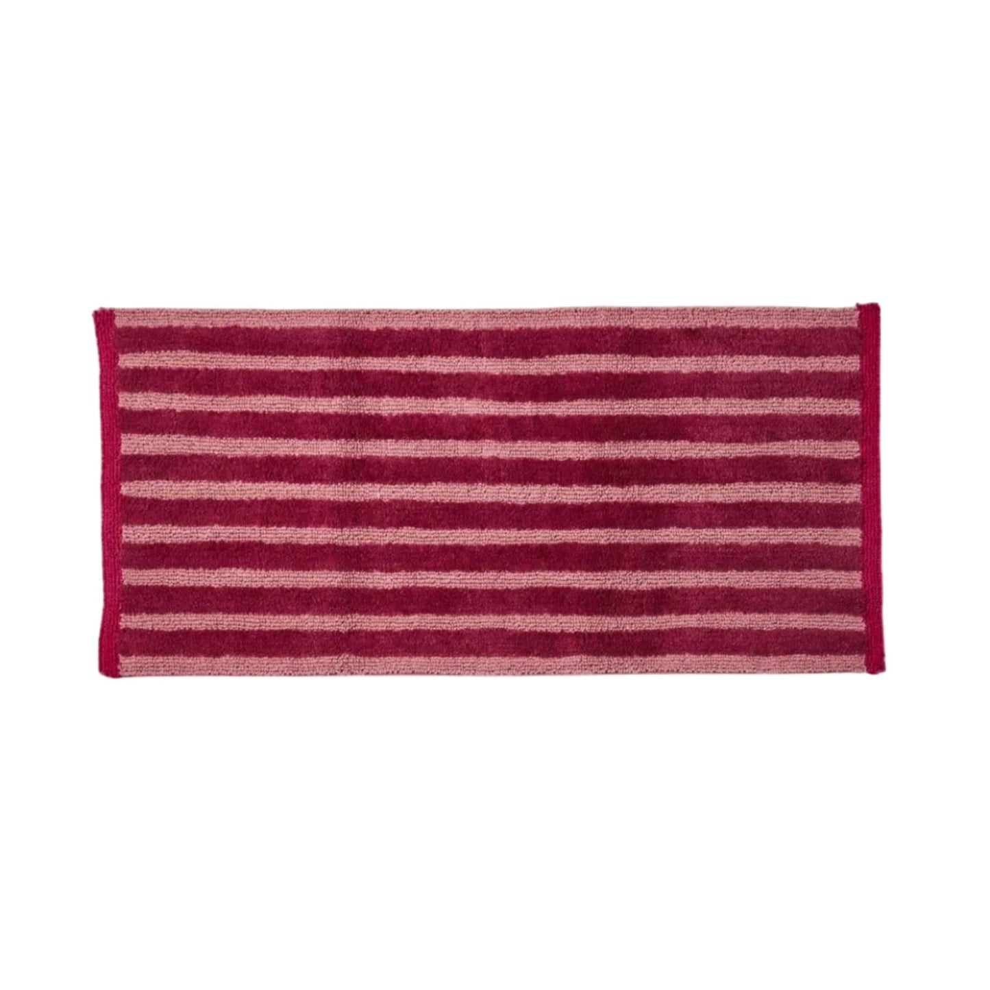 Stripe Burgundy Long Bath Mat