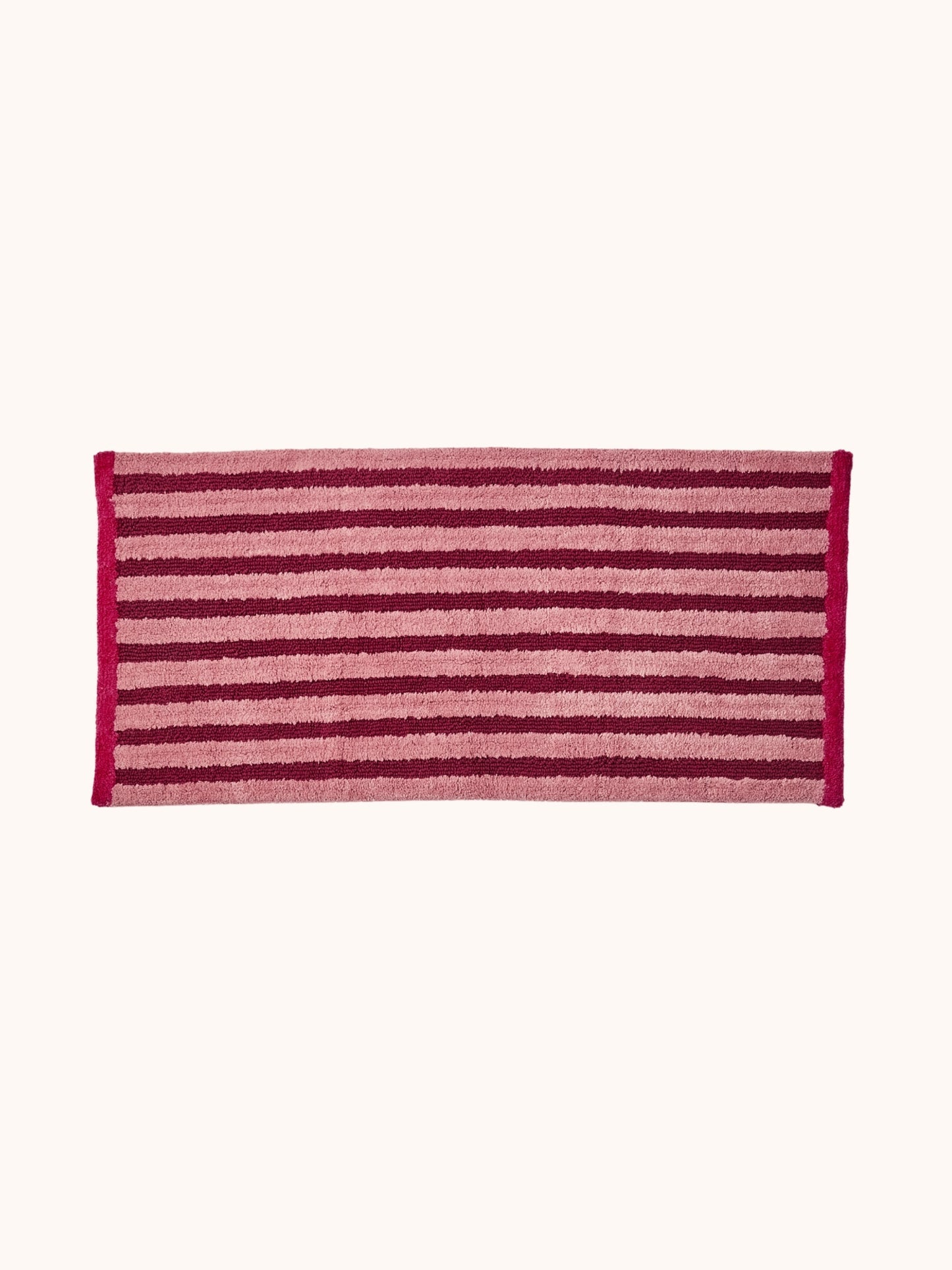 Stripe Burgundy Long Bath Mat