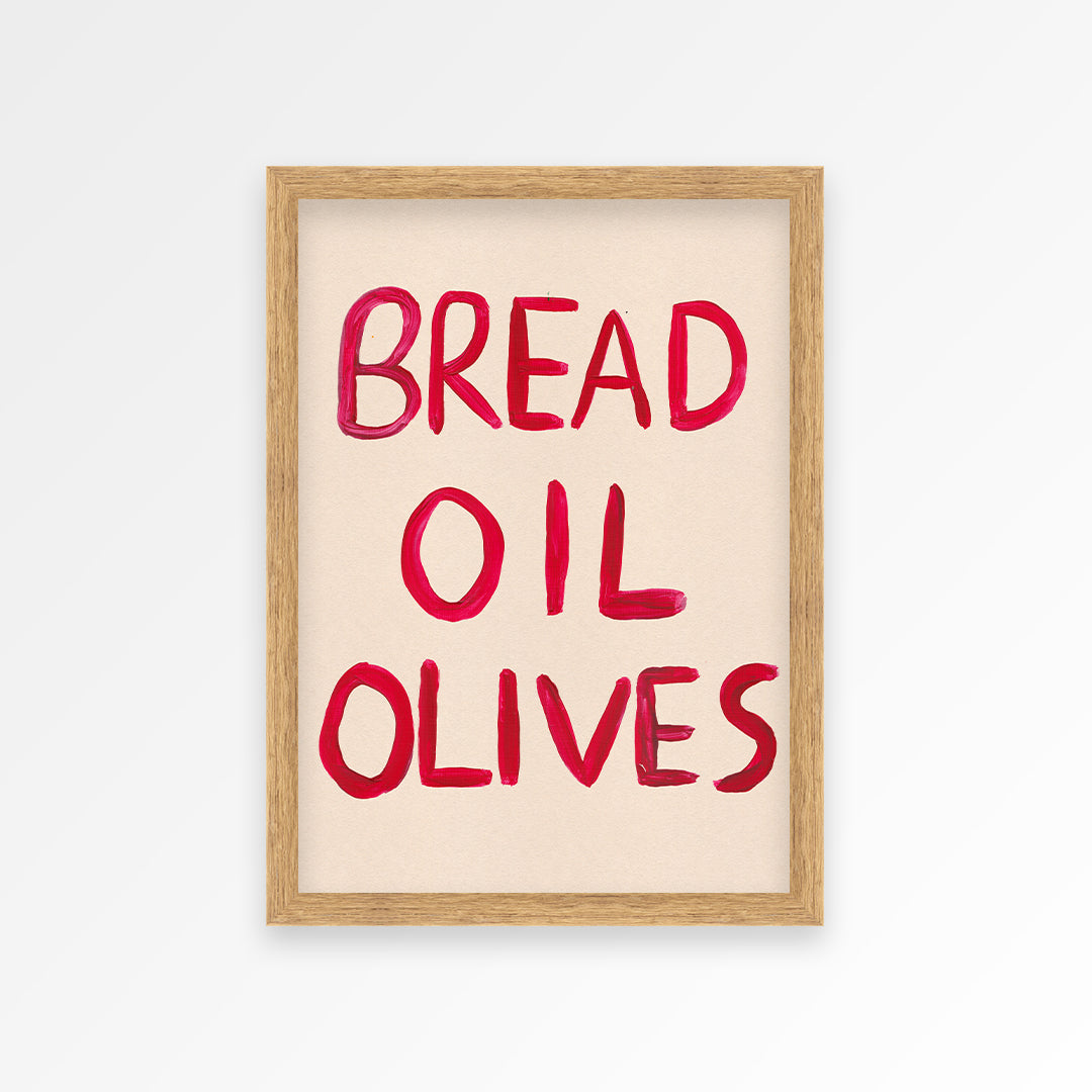 Bread Oil Olives Print