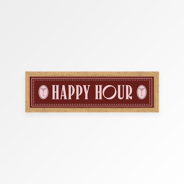 Happy Hour Panoramic Framed Print