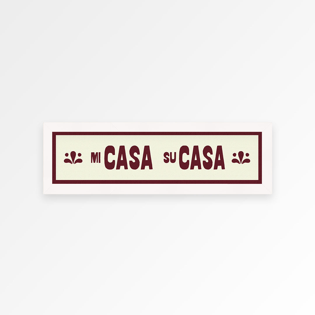 Mi Casa Su Casa Panoramic Framed Print