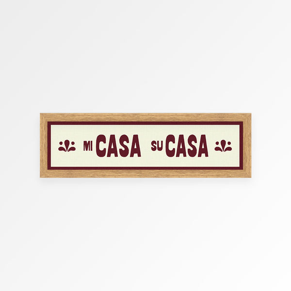 Mi Casa Su Casa Panoramic Framed Print
