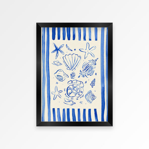 By The Seaside Hand Painted Print