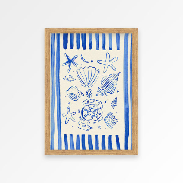By The Seaside Hand Painted Print