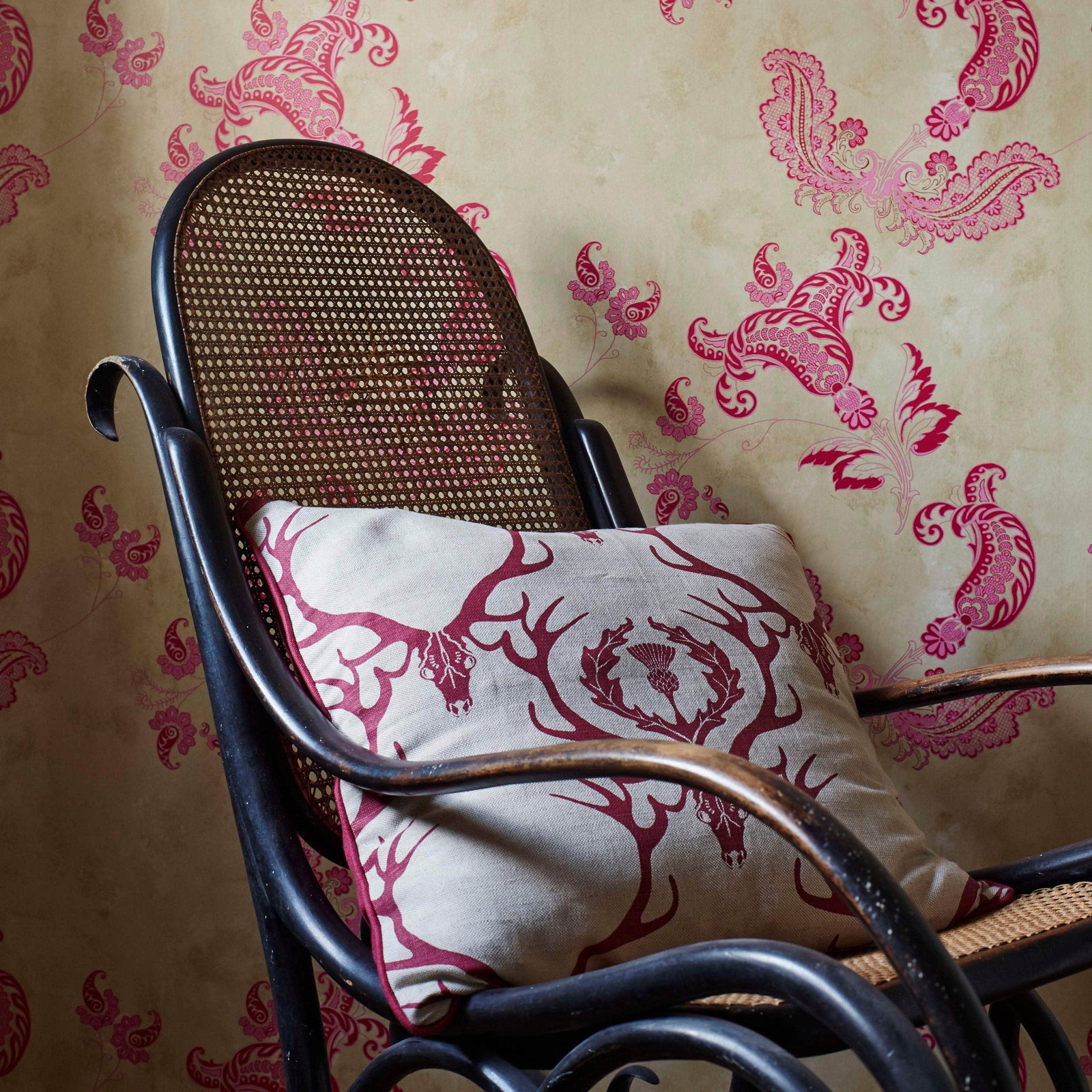 Deer Damask Cushion