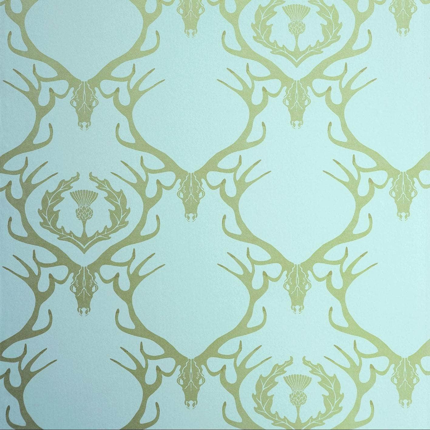 Deer Damask Wallpaper