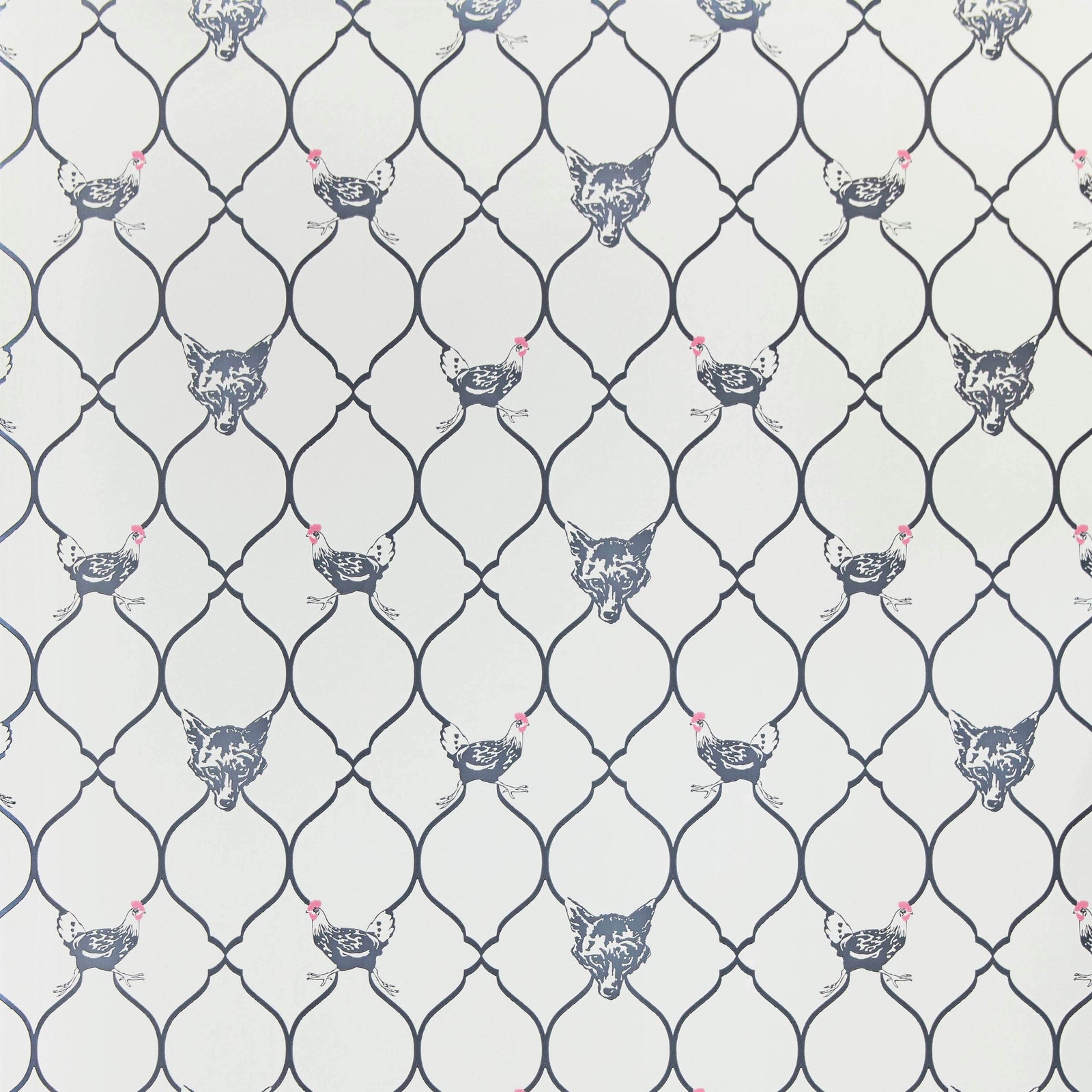 Fox & Hen Wallpaper