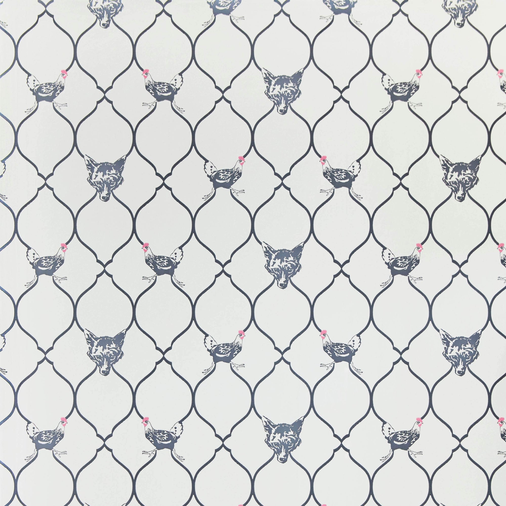Fox & Hen Wallpaper